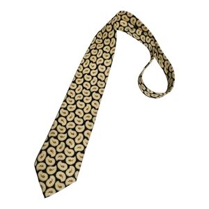 🆕ERMENEGILDO ZEGNA Green/Yellow Paisley Silk LUXURY Tie ITALY